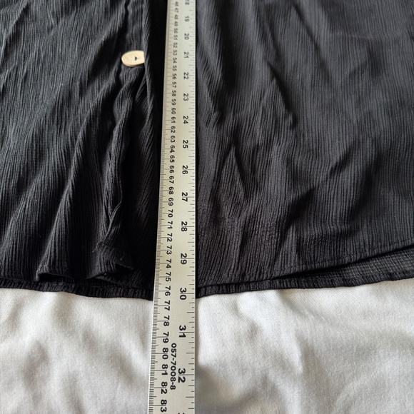 Ricki's‎ Women's Crinkled Button Midi Skirt Black Large Whimsigoth Office Chic - Picture 11 of 13